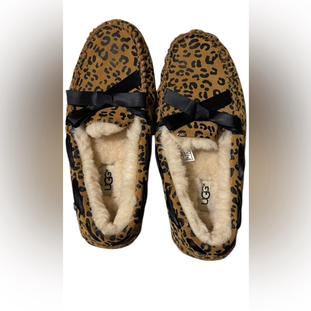 UGG Women's Leopard Print Moccasin Slippers
